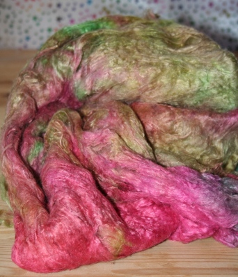 dyed silk lap