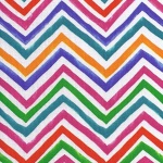 multicoloured zig zag design