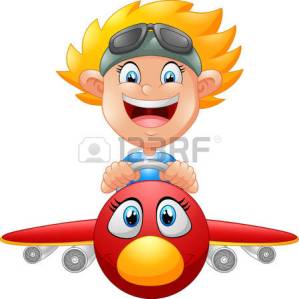 47429422-cartoon-boy-flying-plane
