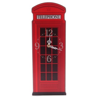 Iconic British Telephone Box Clock